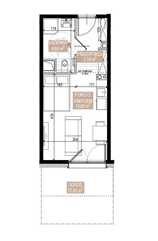 Rzut SWA/1/07/B — Apartamenty Świeradowska