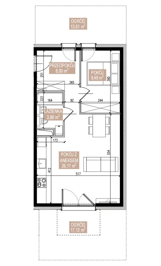 Rzut SWA/1/08/A — Apartamenty Świeradowska