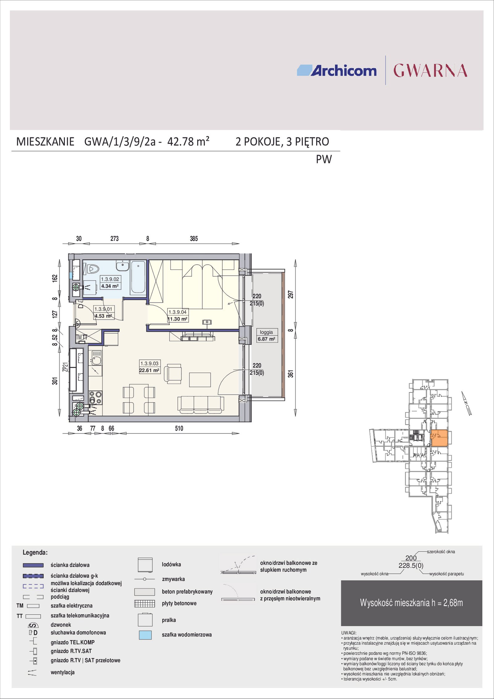 Rzut GWA 1/3/9/2a — Gwarna