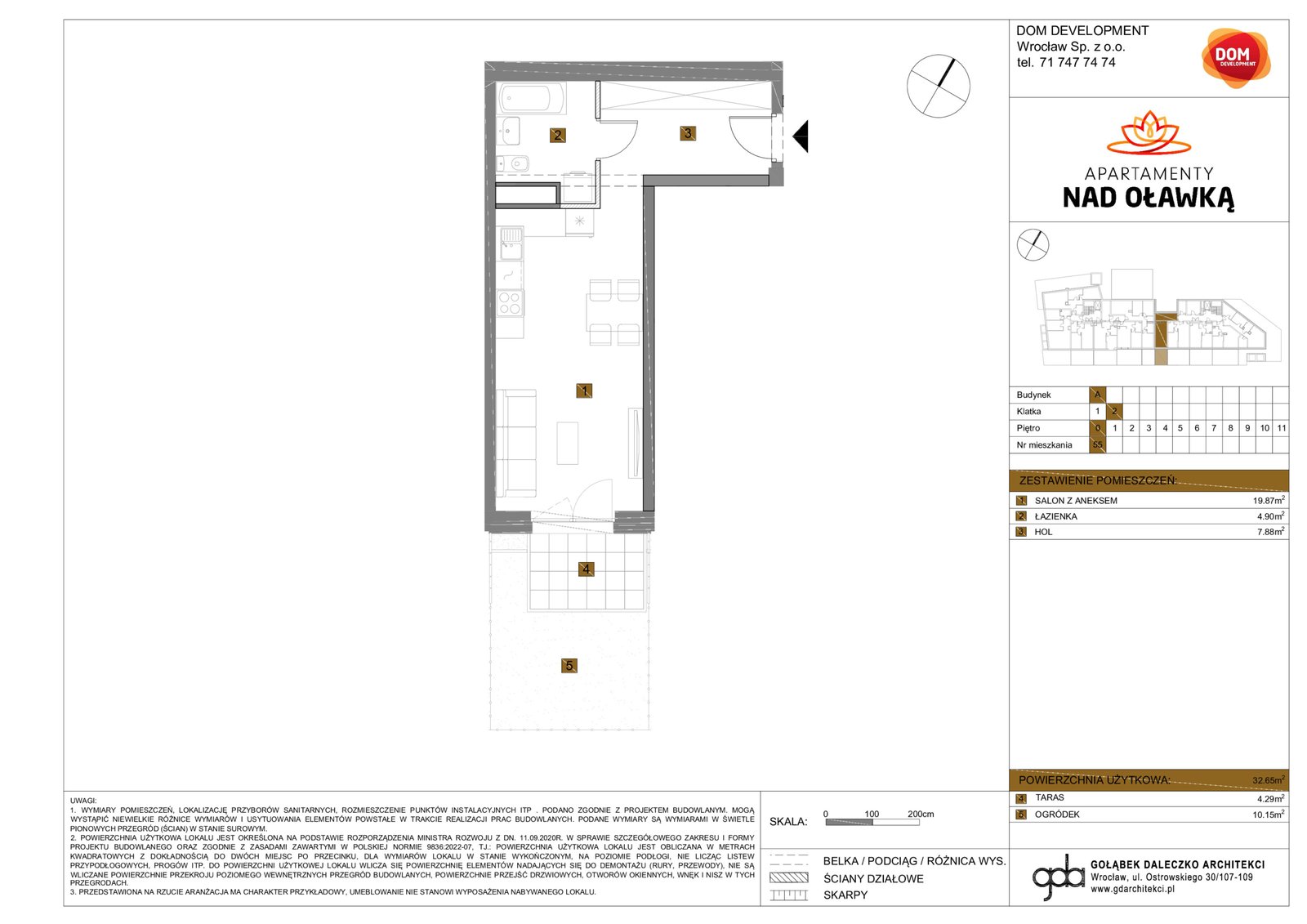 Rzut A55 — Apartamenty Nad Oławką etap I