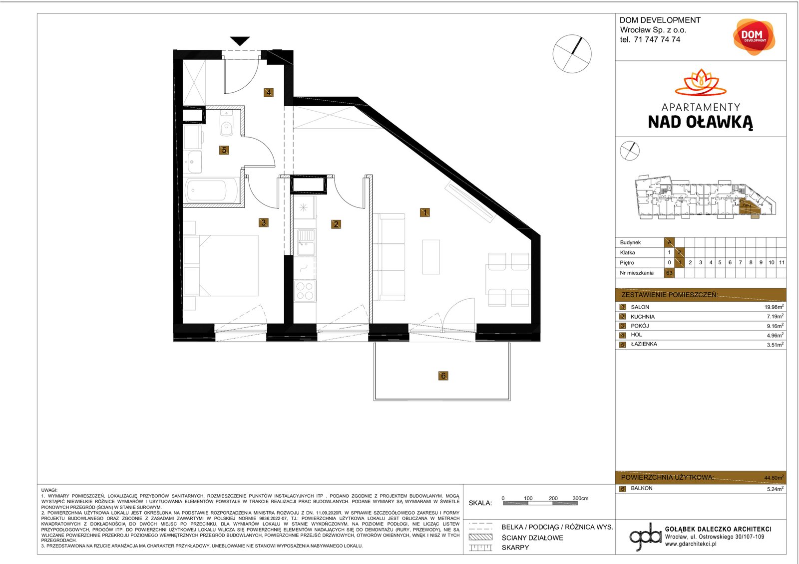 Rzut A63 — Apartamenty Nad Oławką etap I