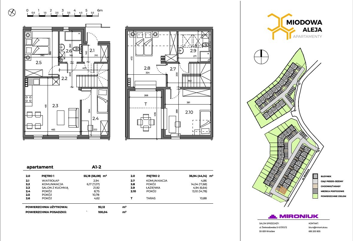 Rzut A1-2 — Apartamenty Miodowa Aleja