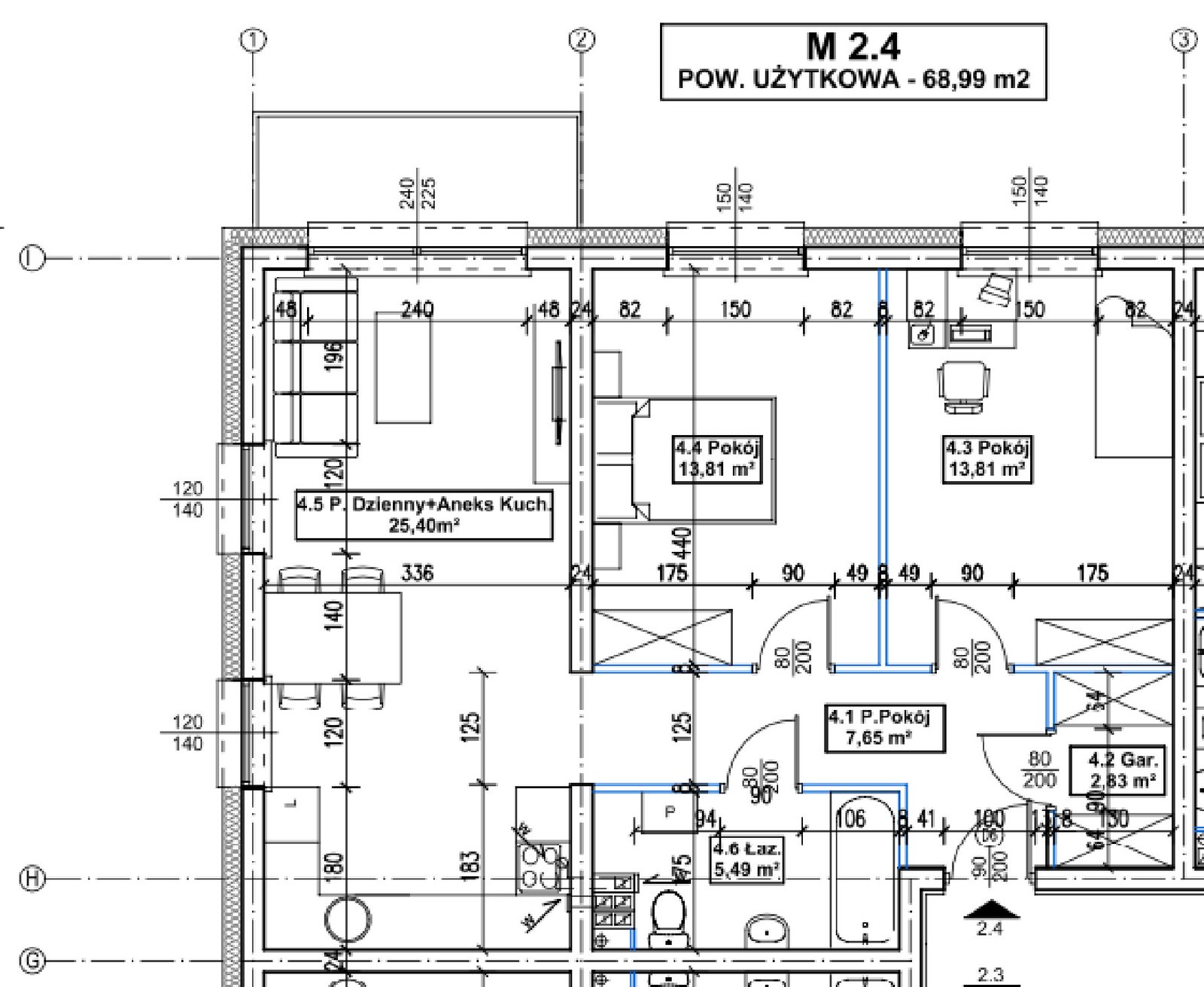 Rzut M.2.4 — Nowe Mieszkania na Zosinku