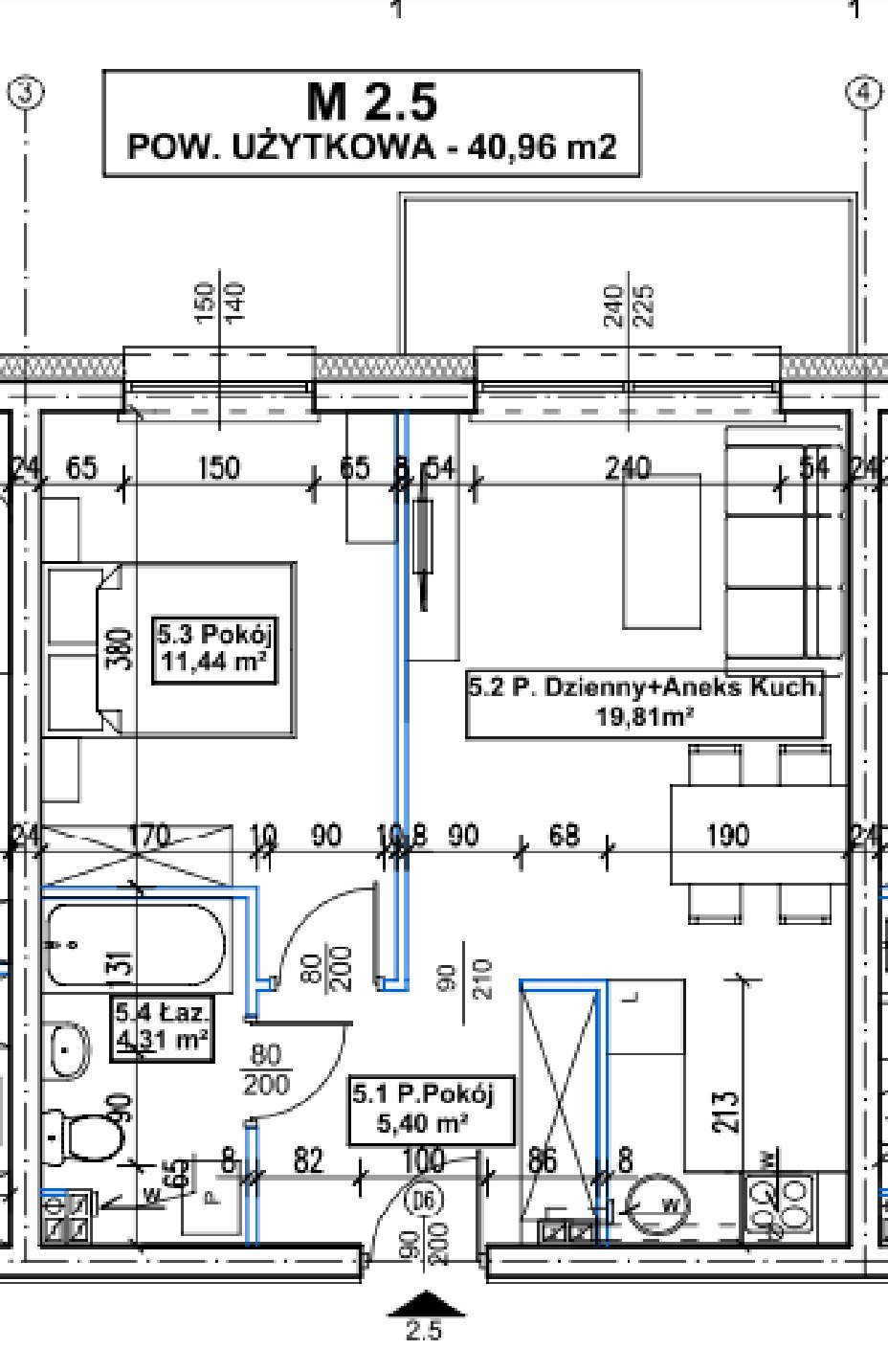 Rzut M.2.5 — Nowe Mieszkania na Zosinku