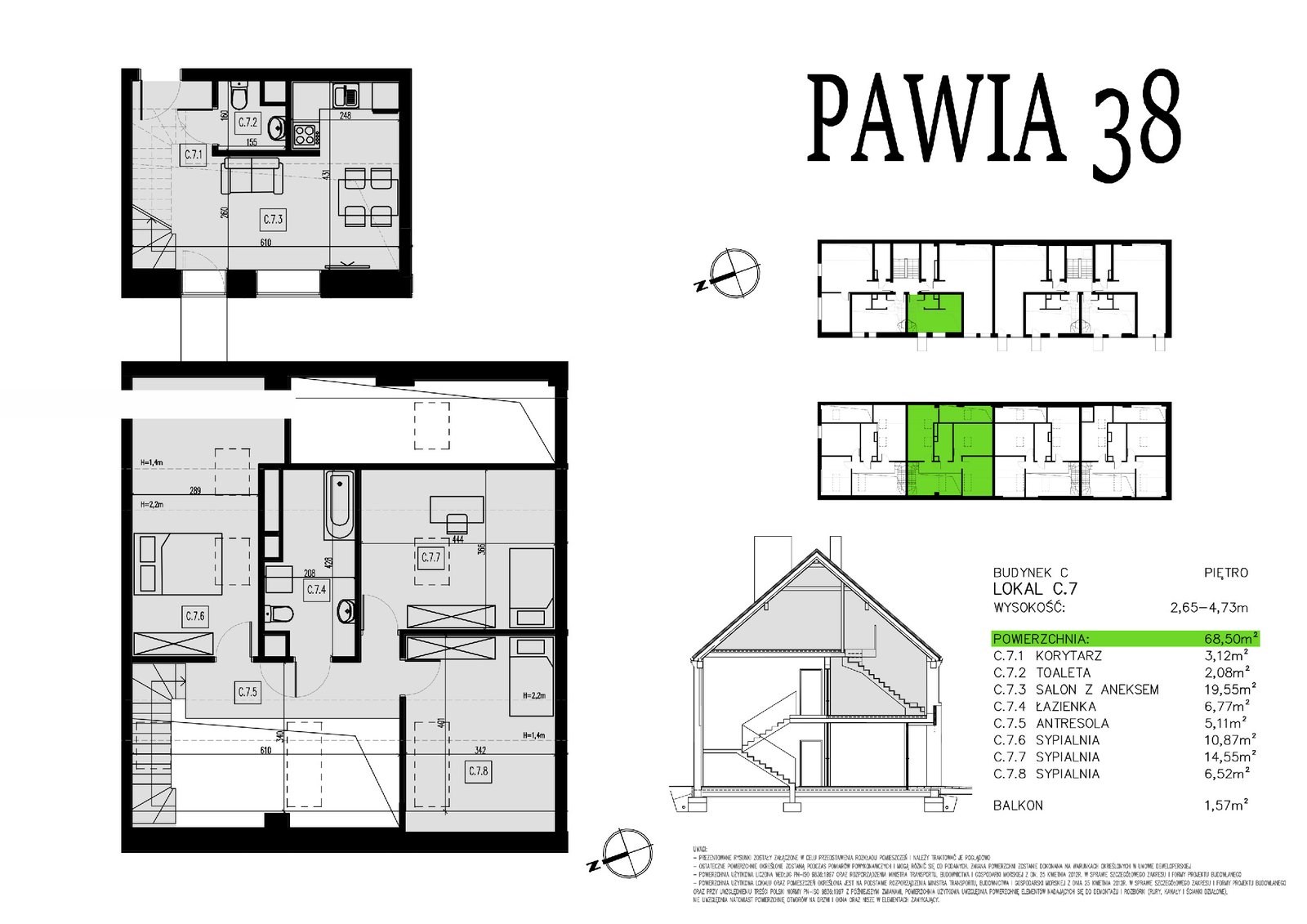 Rzut C7 — Pawia