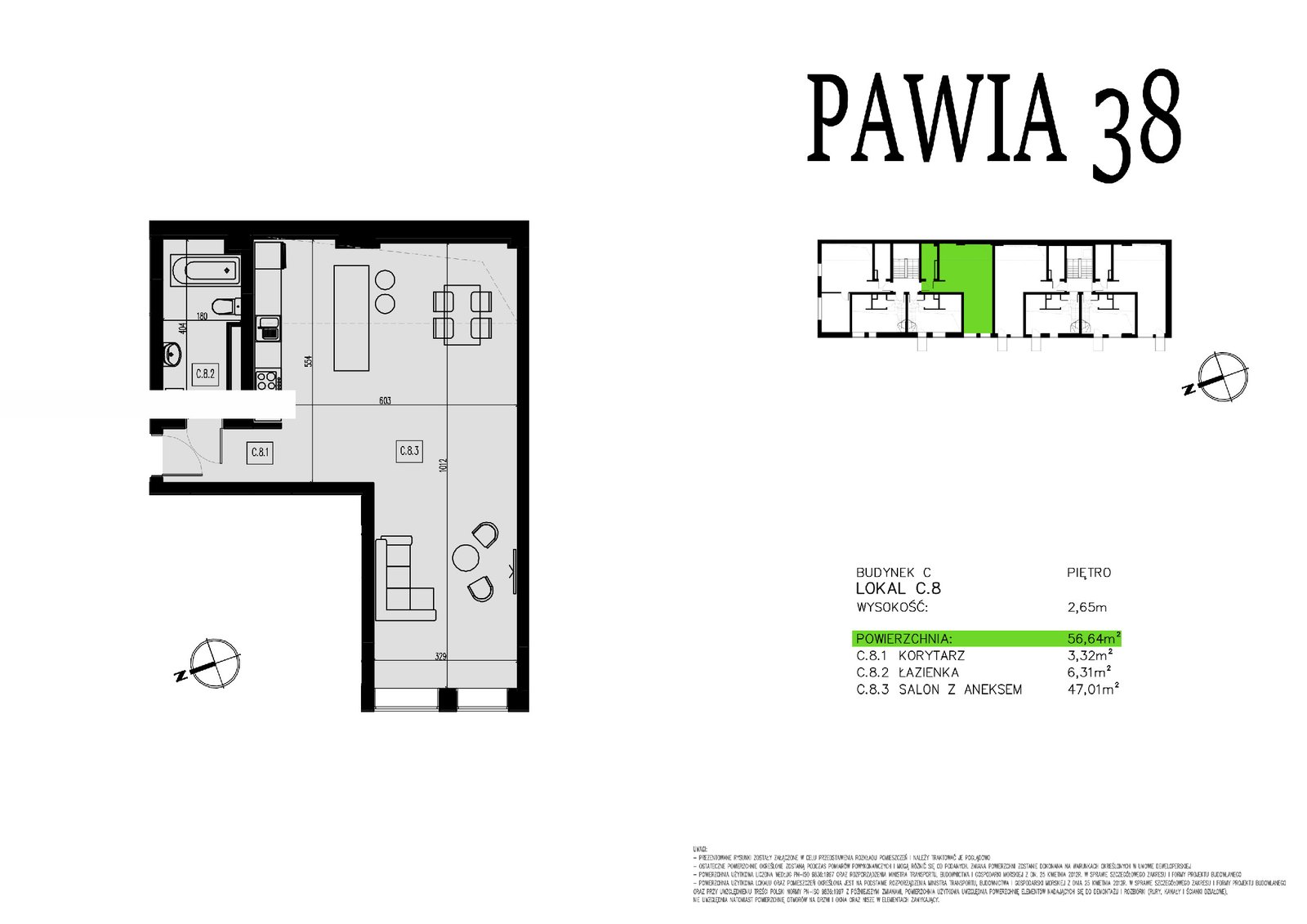 Rzut C8 — Pawia