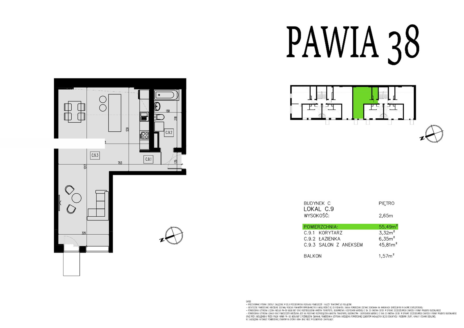 Rzut C9 — Pawia