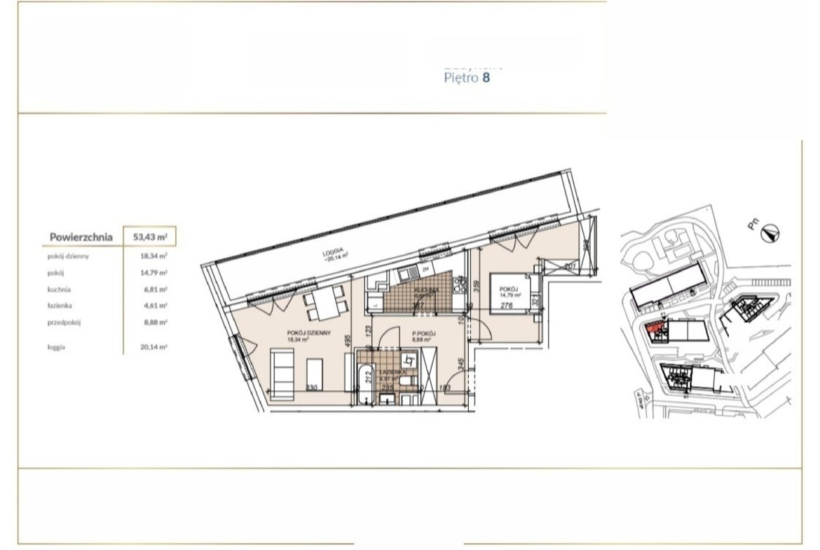 Floor plan F1-8-64 — Lokum PORTO