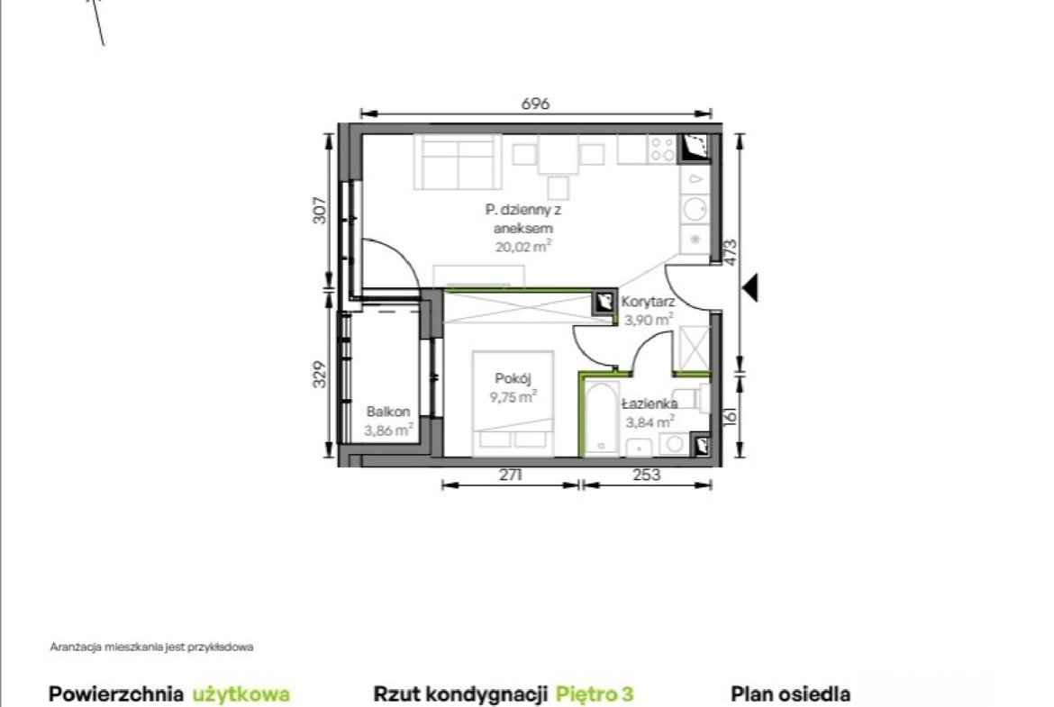 Floor plan D2/03/37 — WUWA Vita etap III