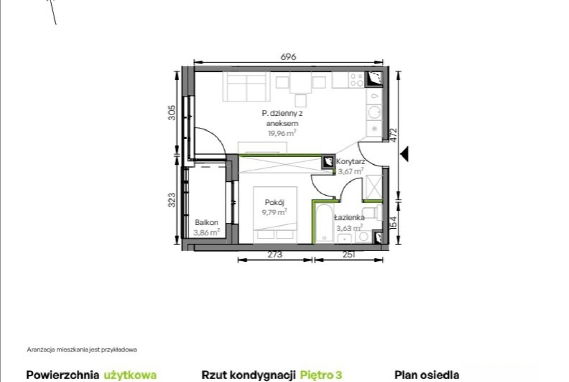 Floor plan D2/03/39 — WUWA Vita etap III