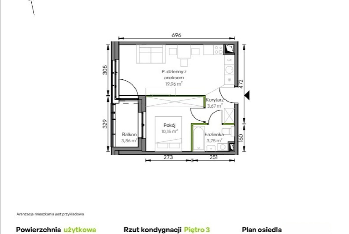 Floor plan D2/03/40 — WUWA Vita etap III