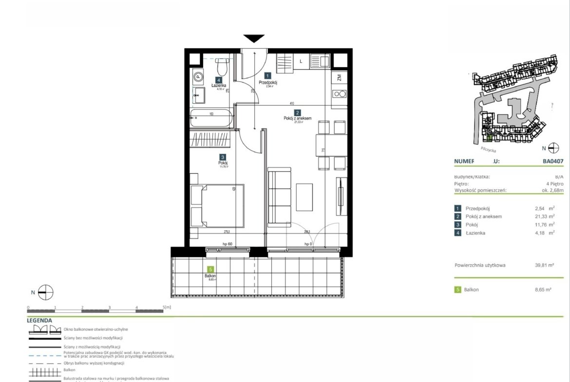 Floor plan BA0407 — Pilczycka Vita