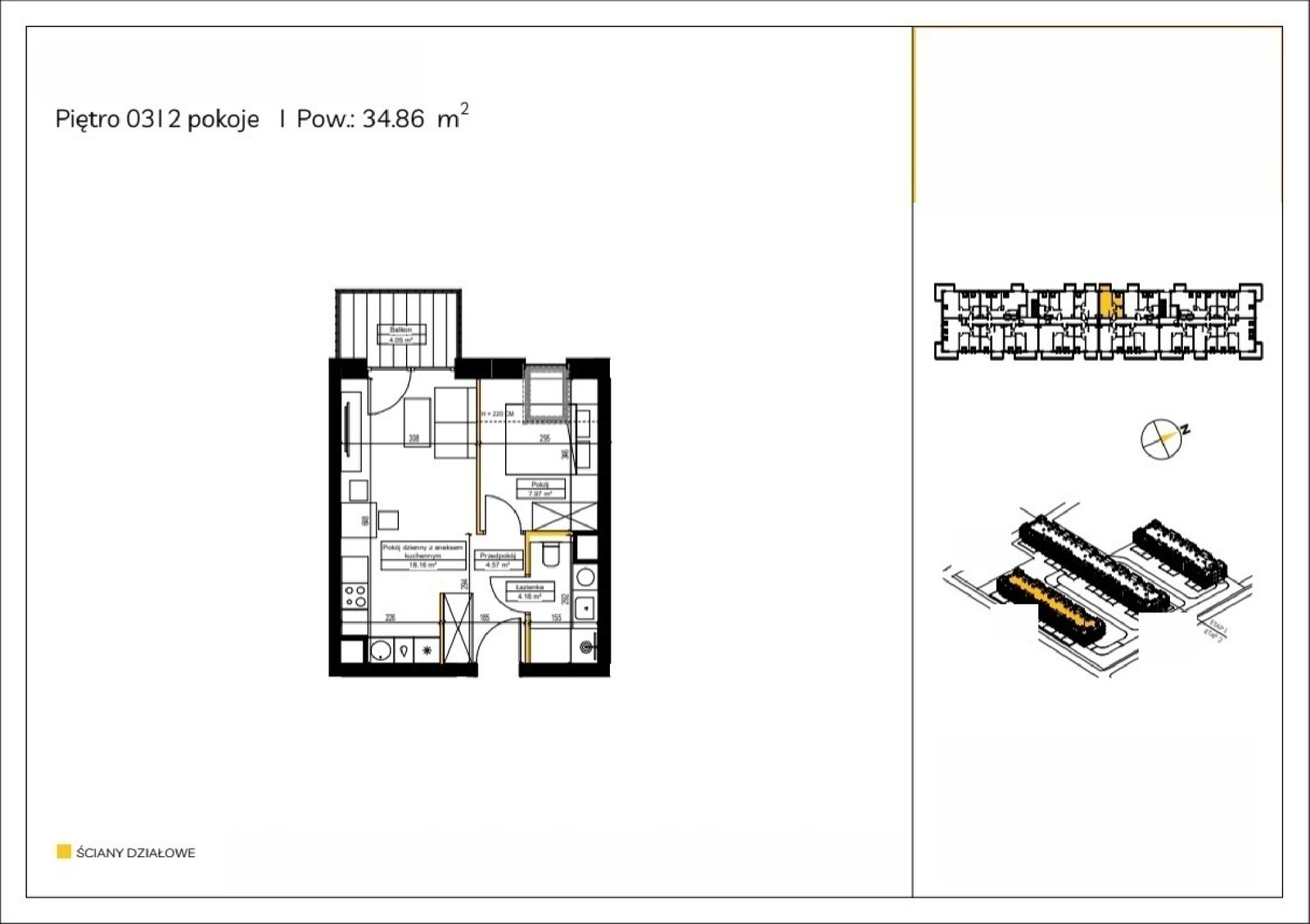 Планування G/38 — Rędzińska etap 4, 34,86 m²