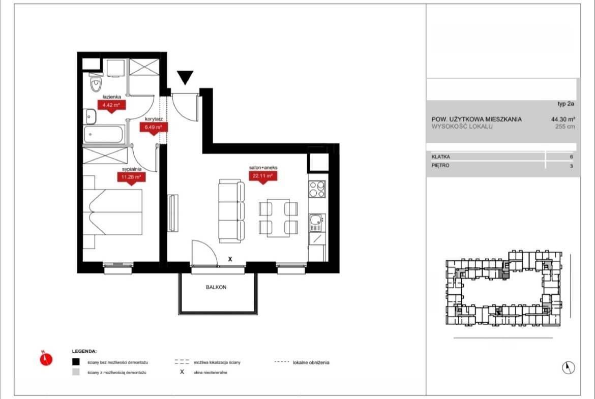 Rzut A6 33 — Atrium – Nowy Szczepin