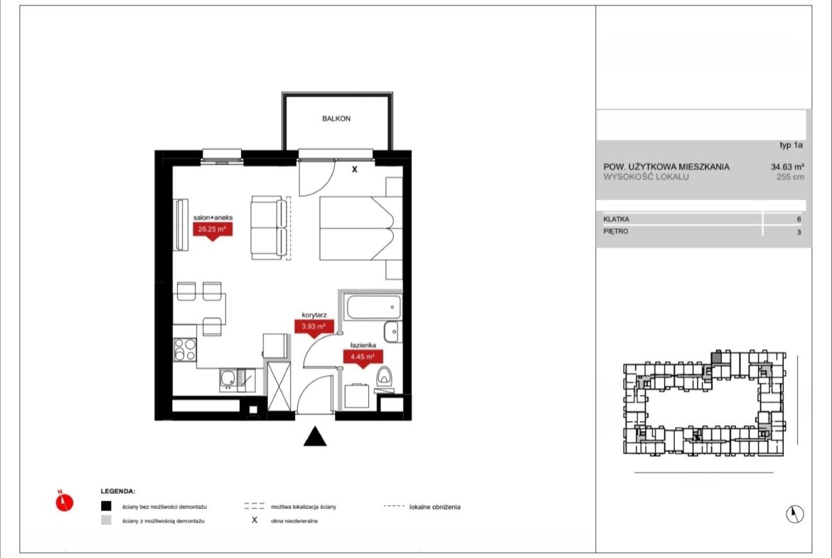 Floor plan A6 39 — Atrium – Nowy Szczepin