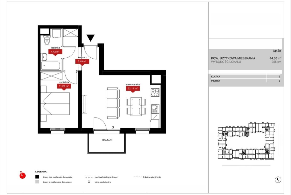 Планування A6 44 — Atrium – Nowy Szczepin