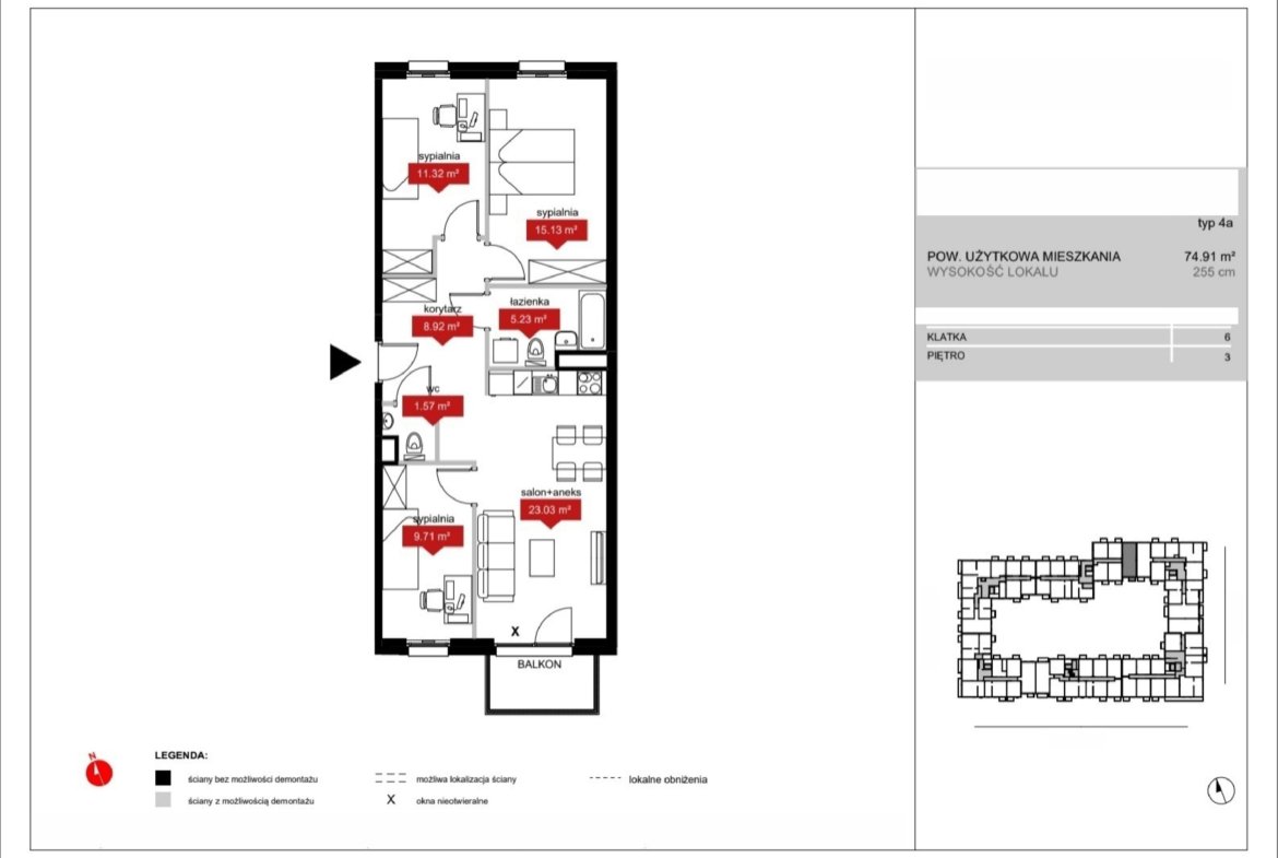 Floor plan A6 41 — Atrium – Nowy Szczepin