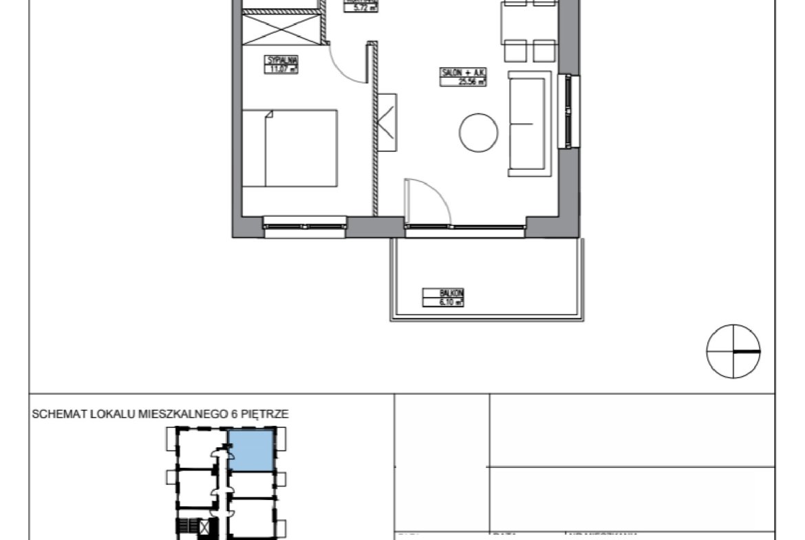 Планировка KR6/C/6/3 — Apartamenty Krakowska 6