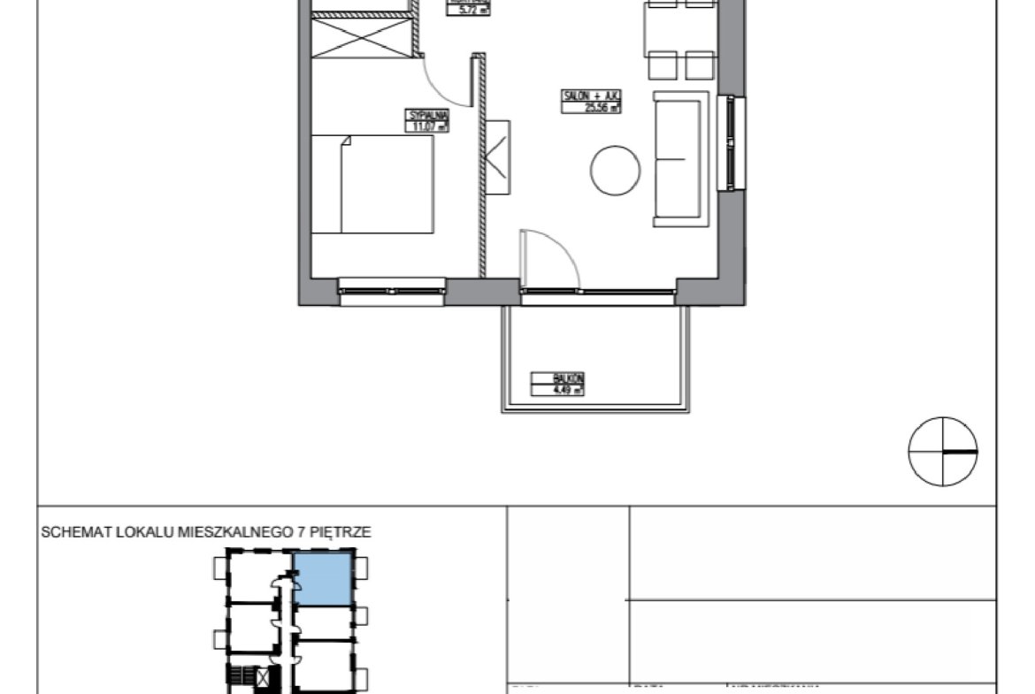 Планировка KR6/C/7/3 — Apartamenty Krakowska 6