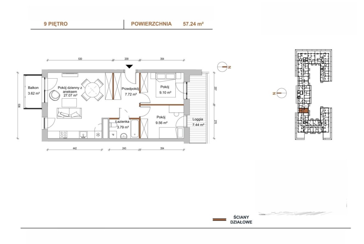 Floor plan B/908 — Braniborska 10