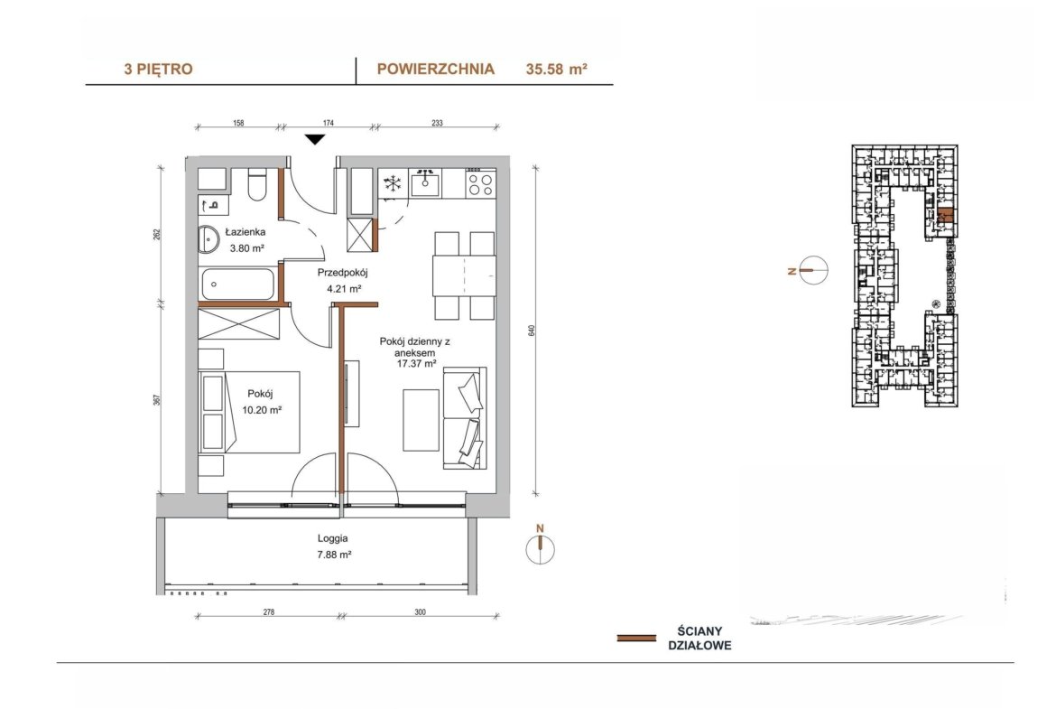 Floor plan E/309 — Braniborska 10