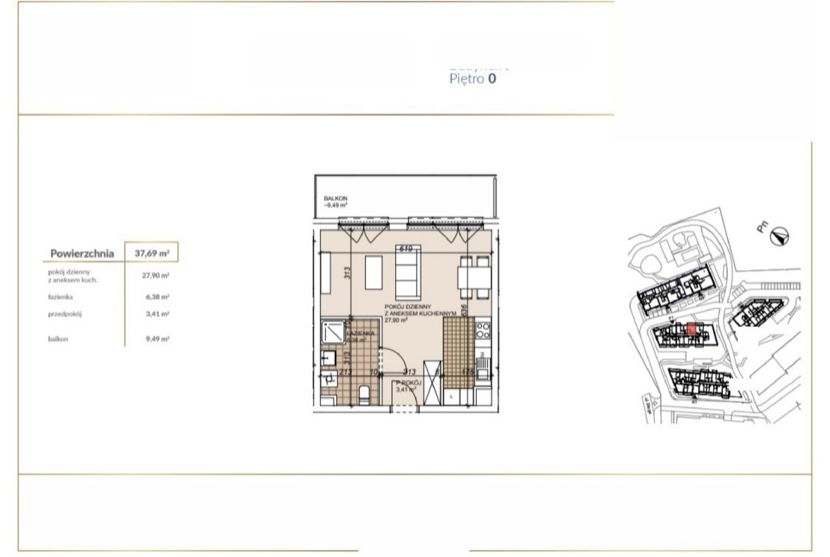 Floor plan F1-0-2 — Lokum Porto bud E, F i H