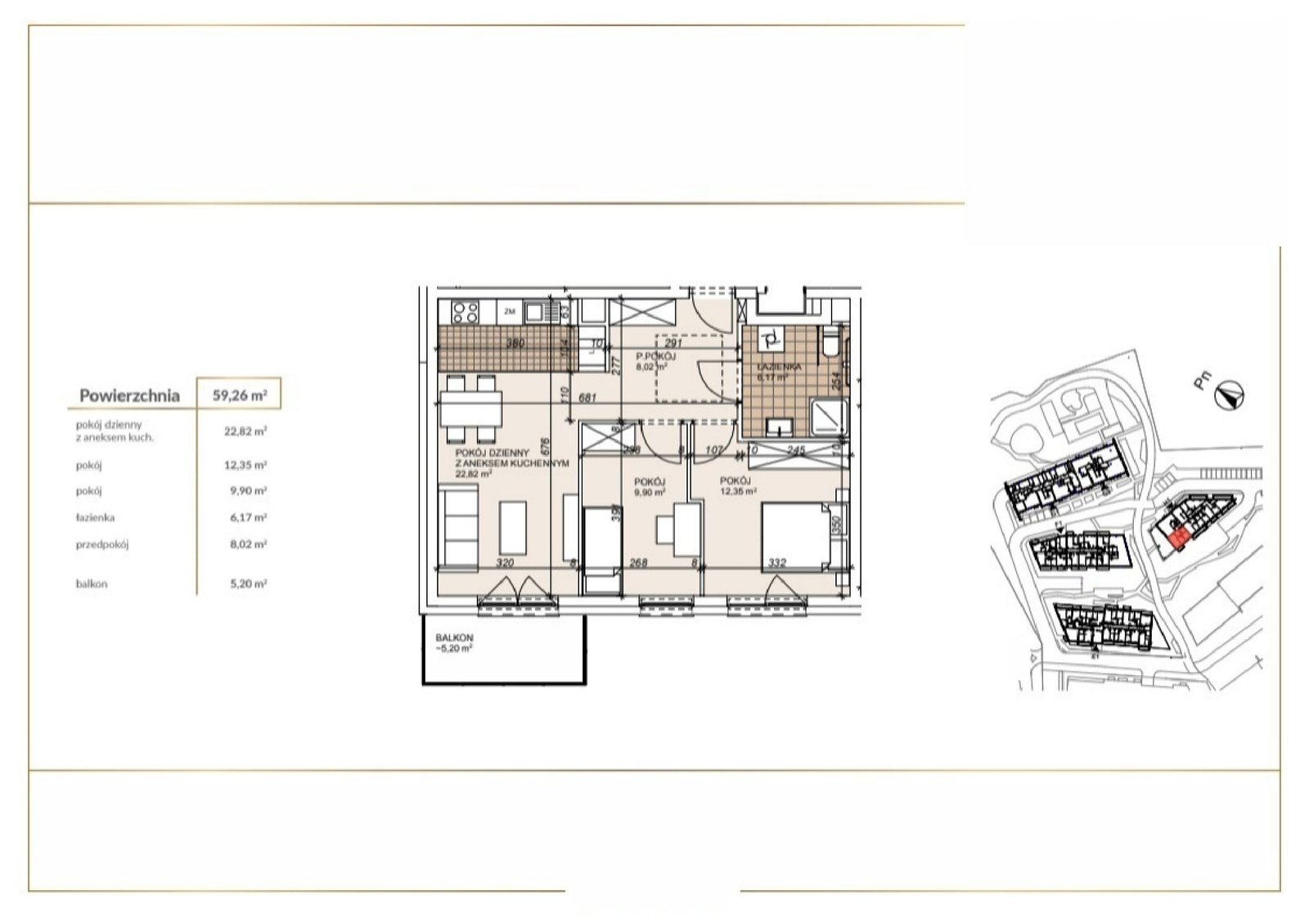 H1-0-5 — Lokum Porto bud E, F i H