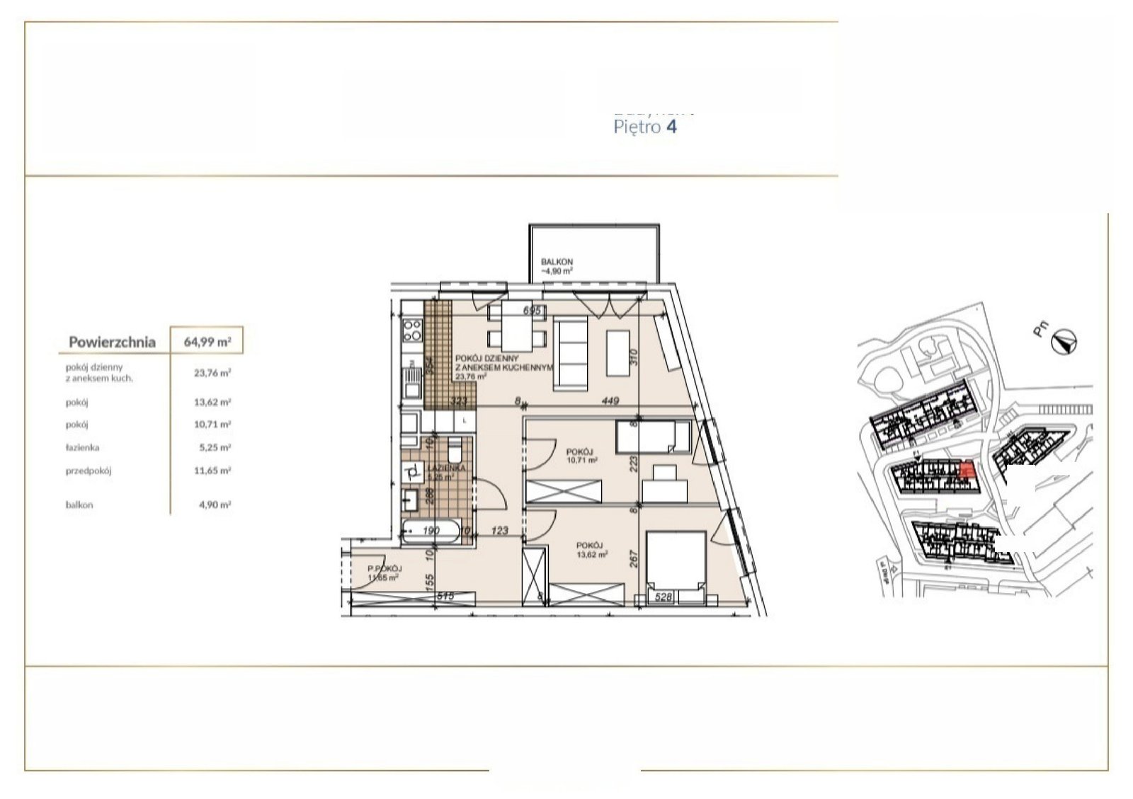 F1-4-43 — Lokum Porto bud E, F i H