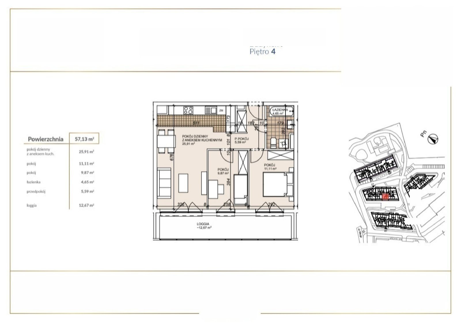 F1-4-45 — Lokum Porto bud E, F i H