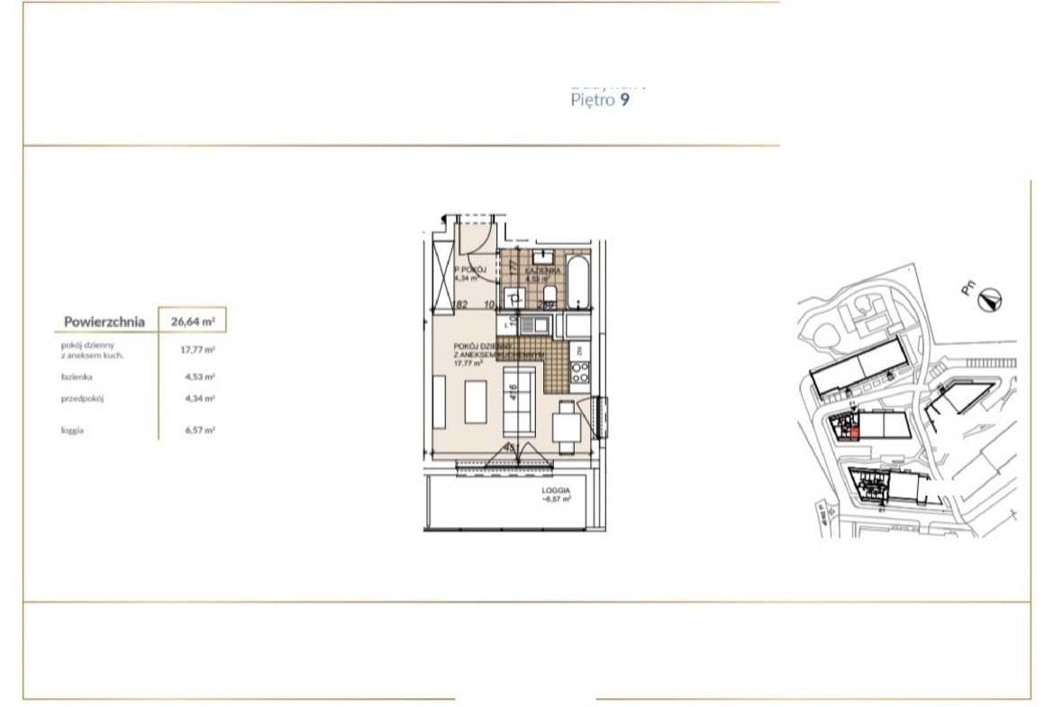 Floor plan F1-9-65 — Lokum Porto bud E, F i H