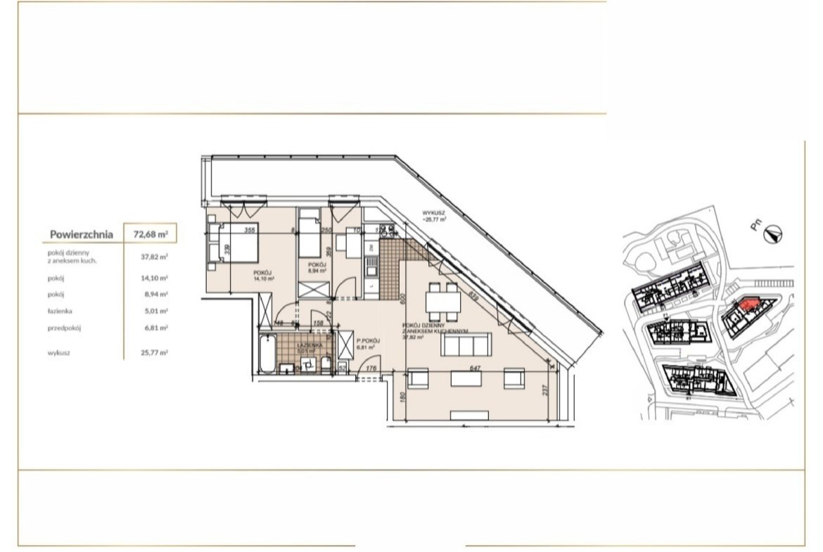 Floor plan H1-5-30 — Lokum Porto bud E, F i H