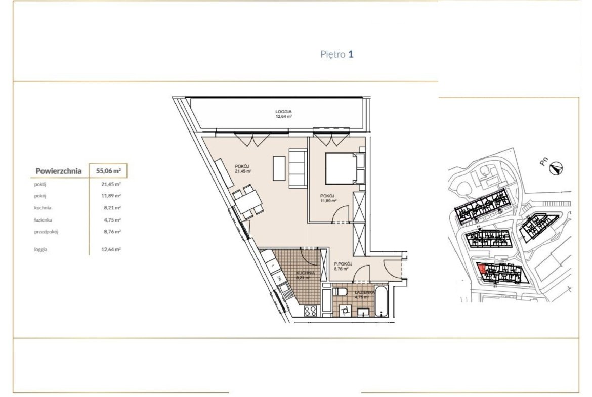 Планування E1-1-14 — Lokum Porto bud E, F i H
