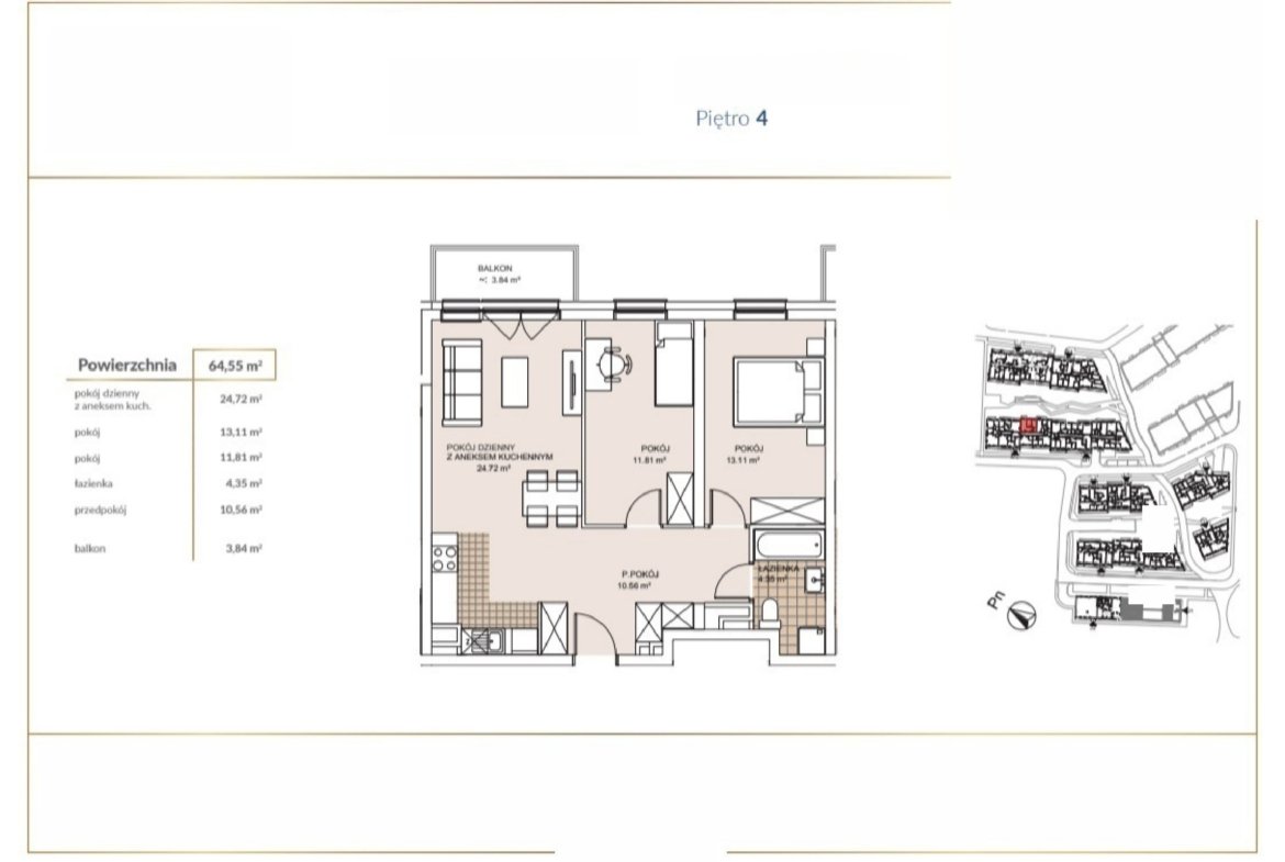 Floor plan M2-4-40 — Lokum PORTO