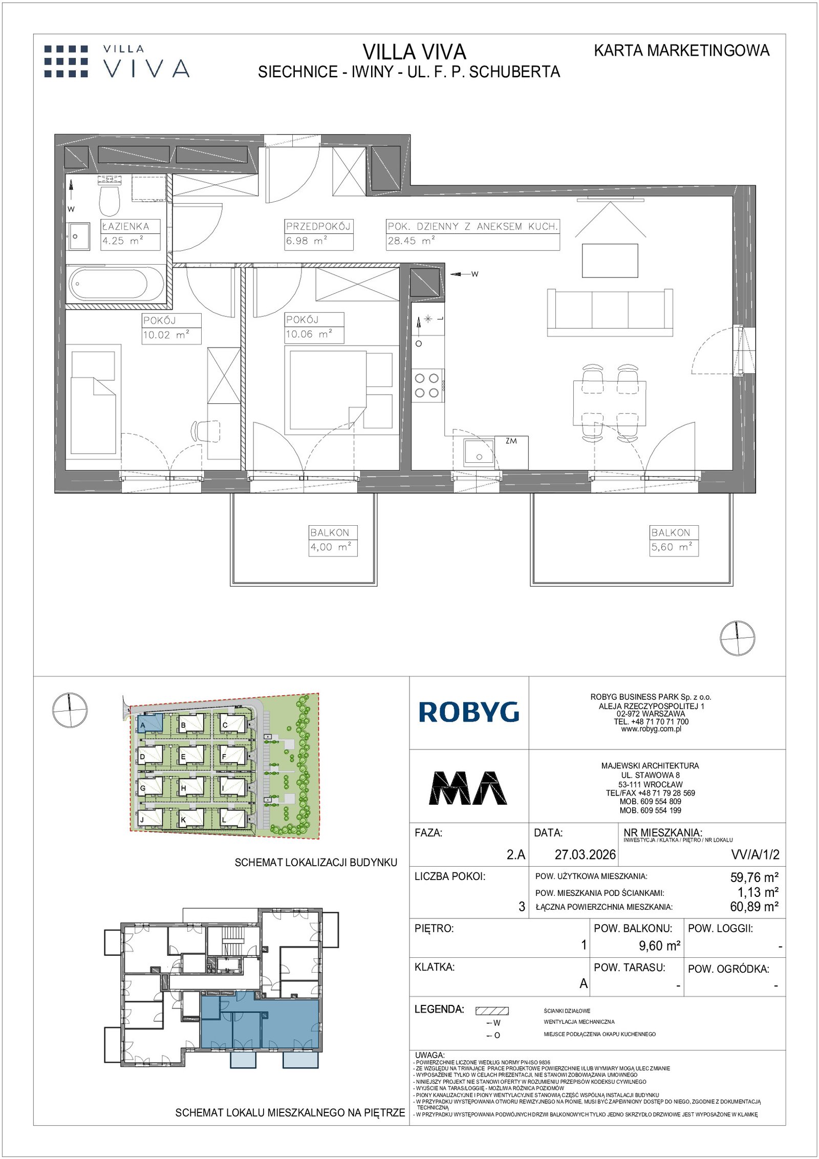 Rzut VV/A/1/2 — Villa Viva