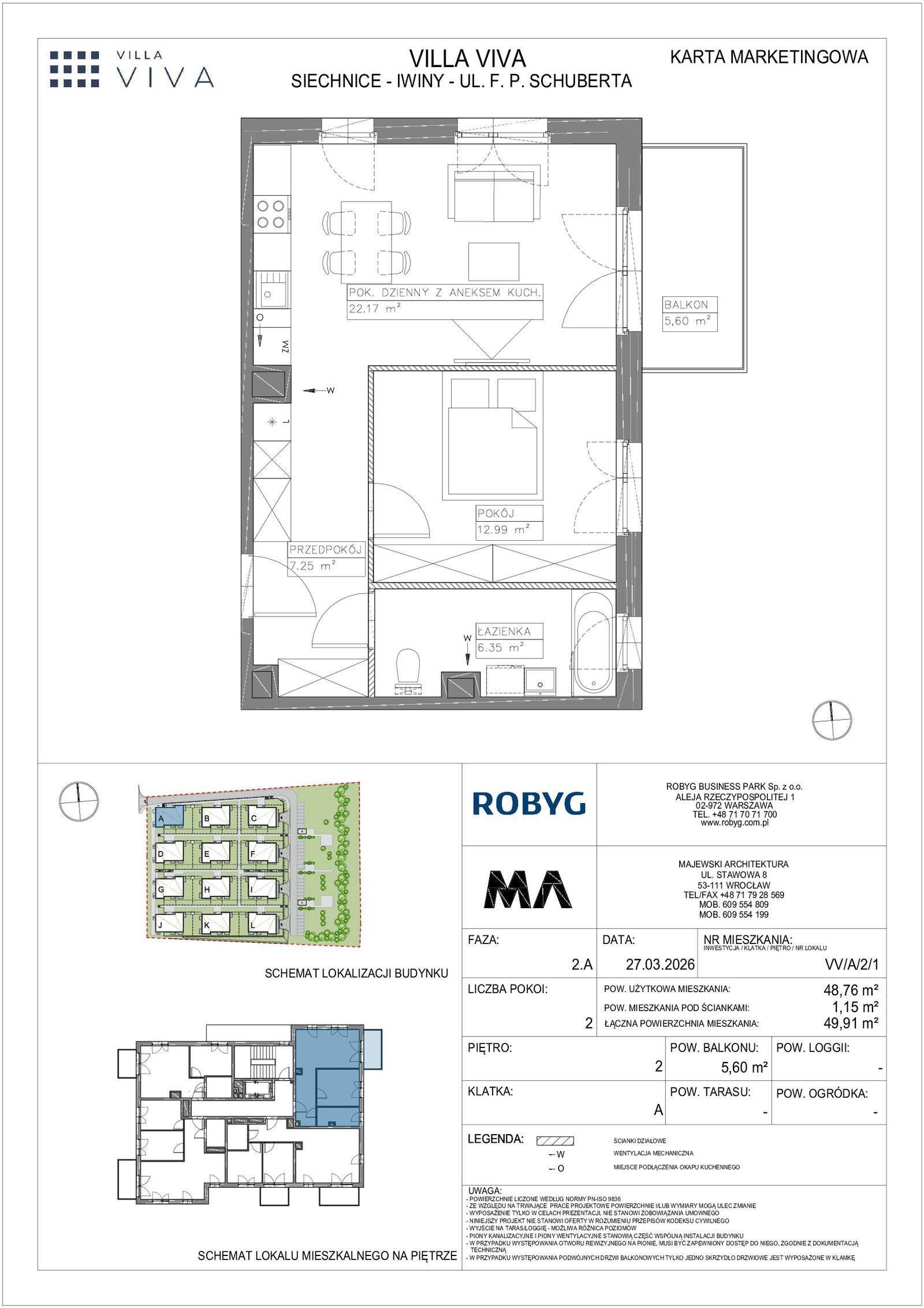 Rzut VV/A/2/1 — Villa Viva