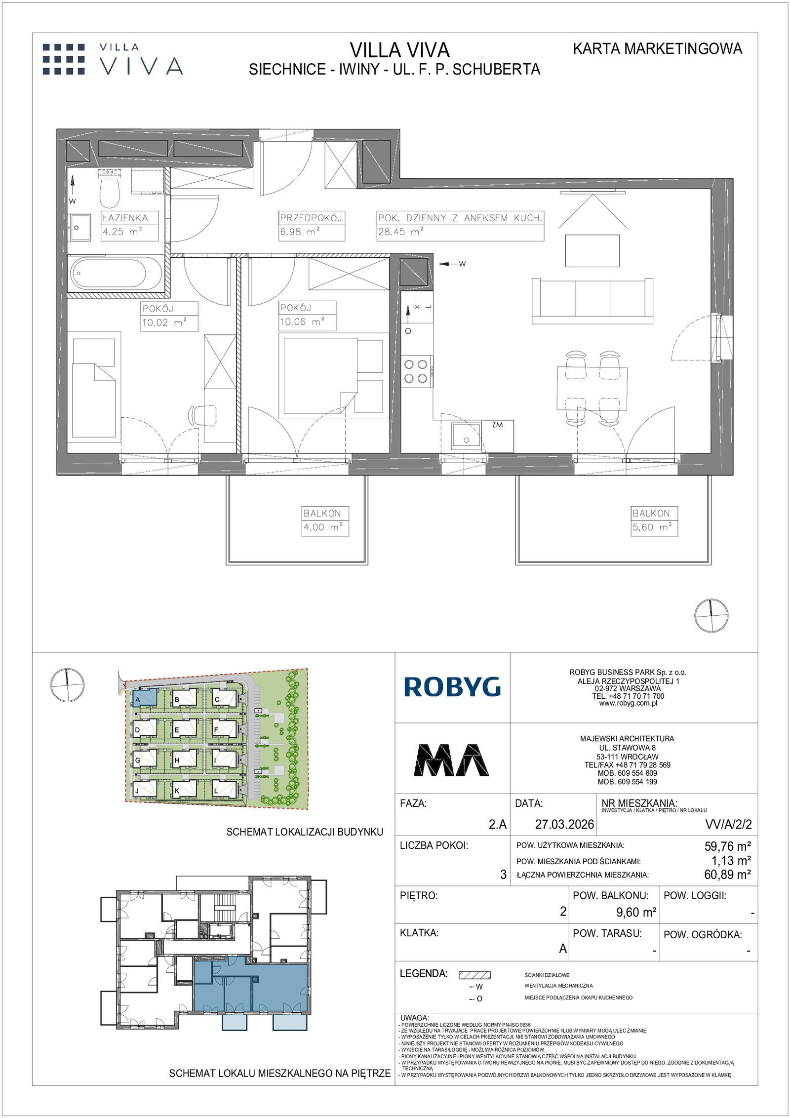 Rzut VV/A/2/2 — Villa Viva