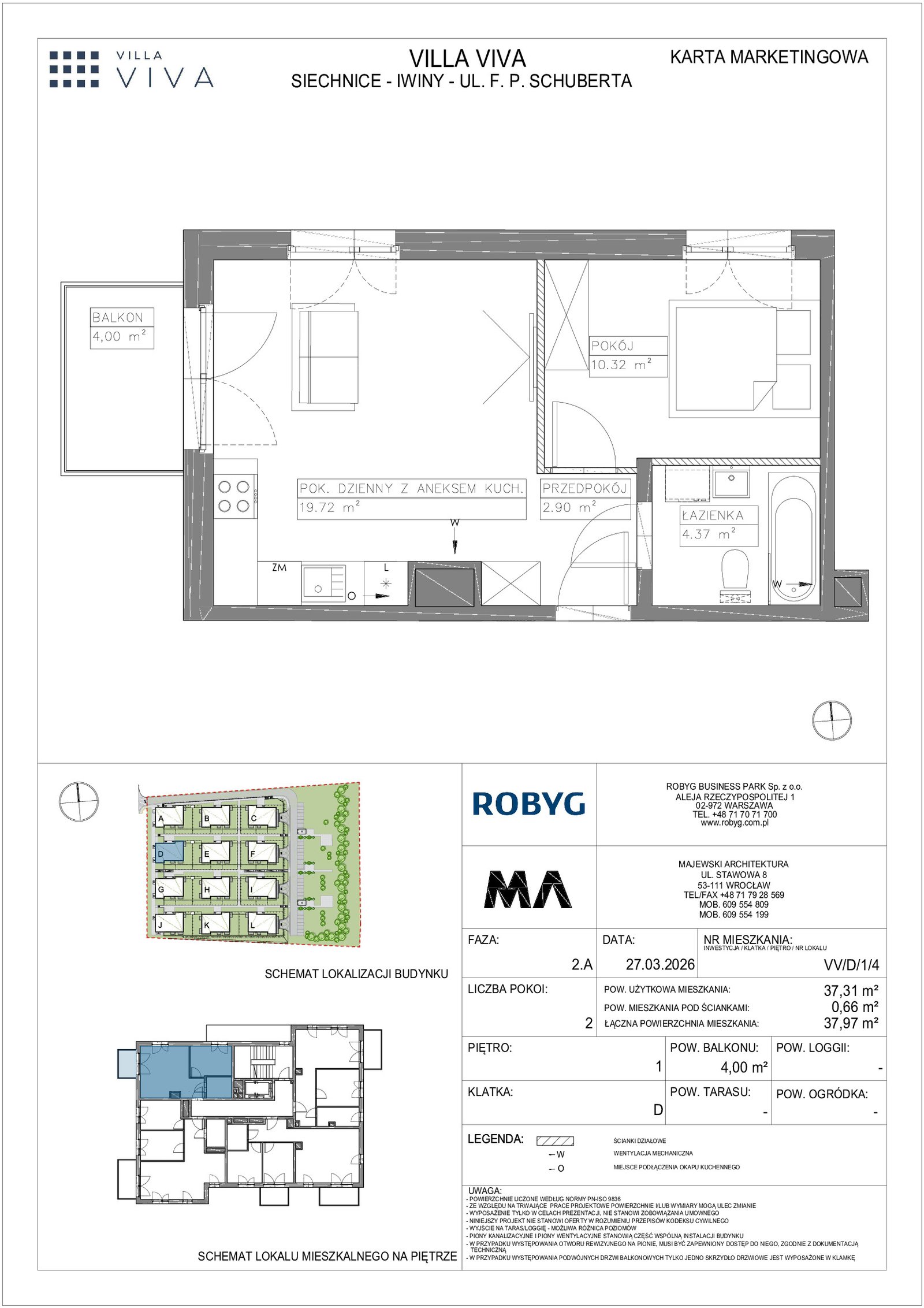 Rzut VV/D/1/4 — Villa Viva