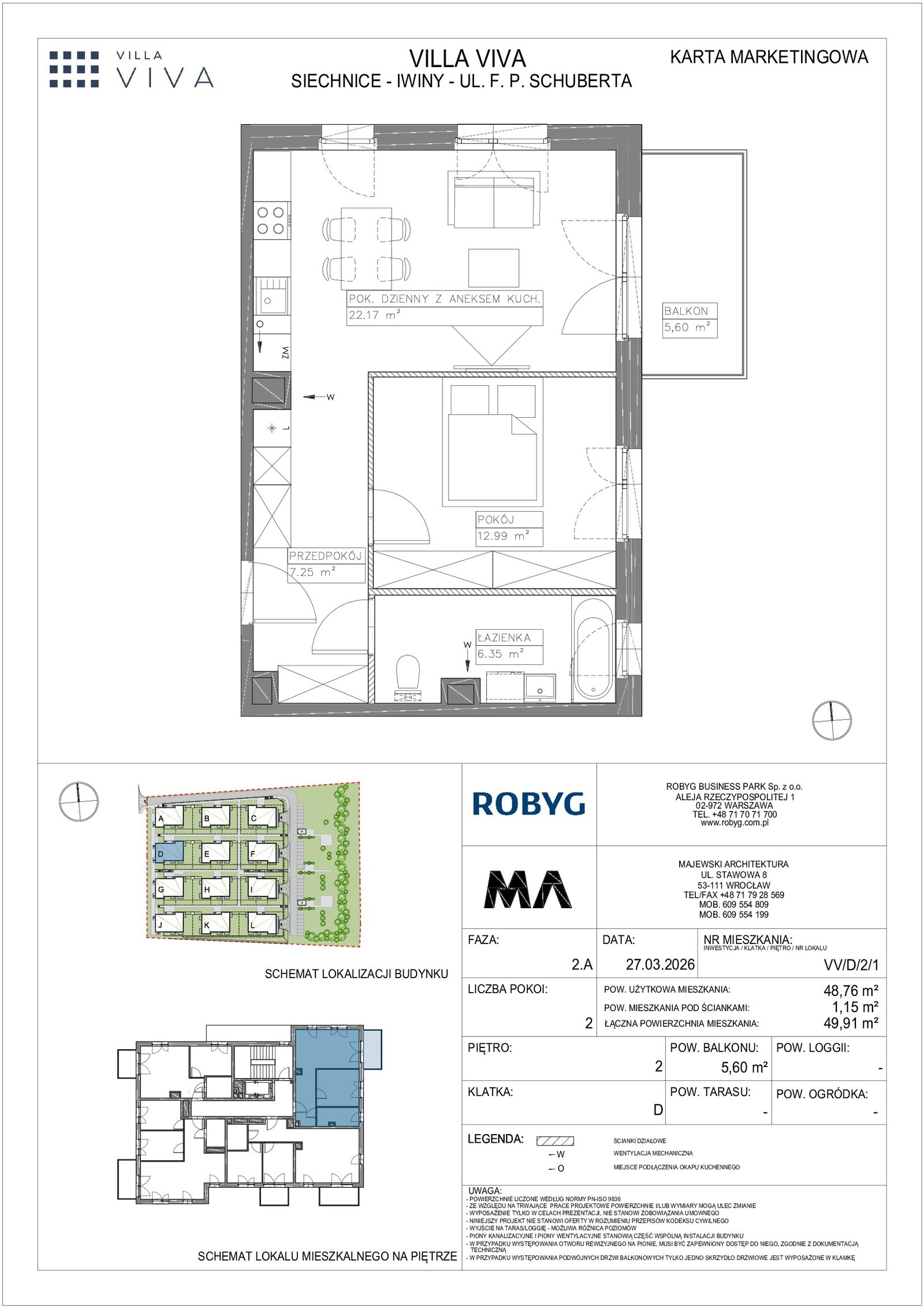 Rzut VV/D/2/1 — Villa Viva