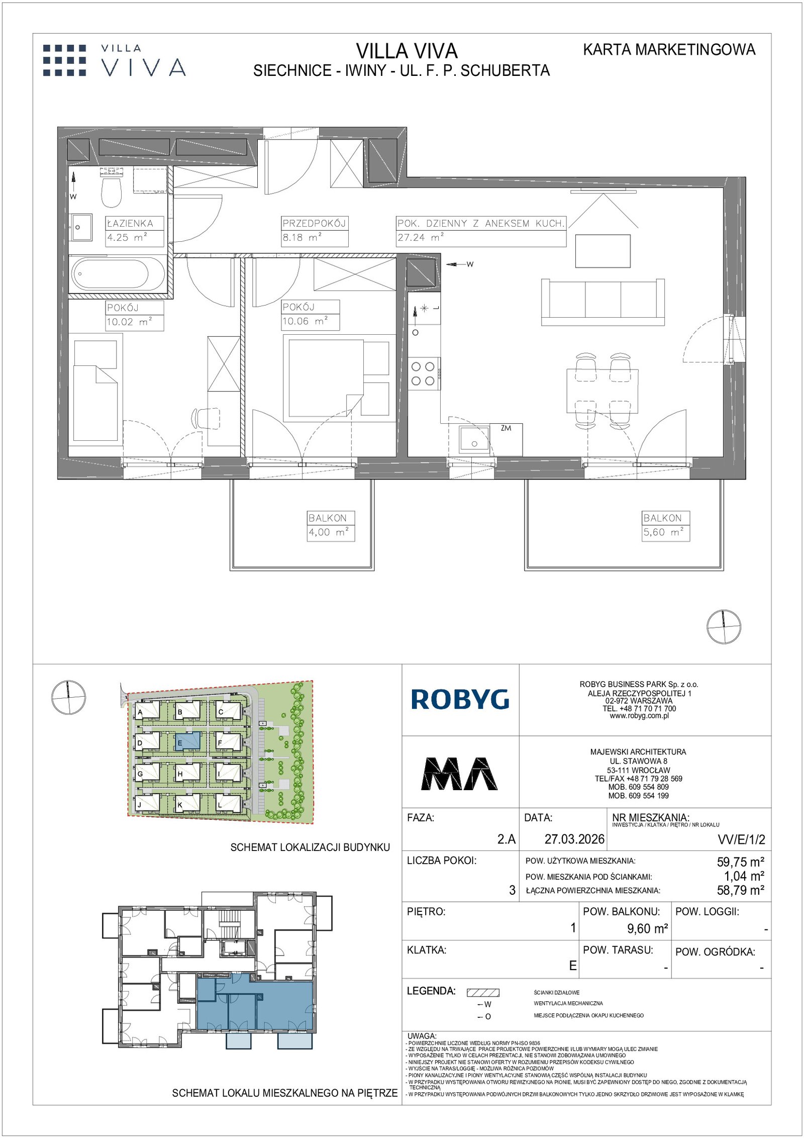 Rzut VV/E/1/2 — Villa Viva