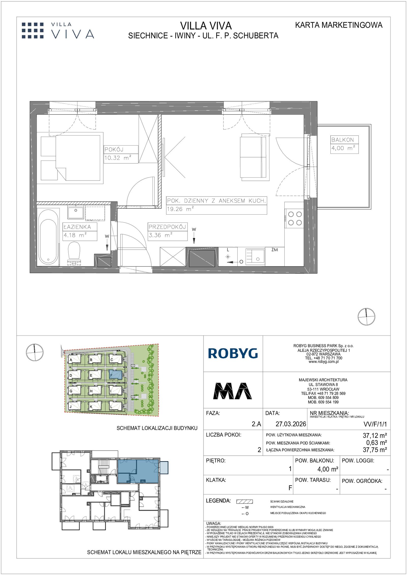 Rzut VV/F/1/1 — Villa Viva