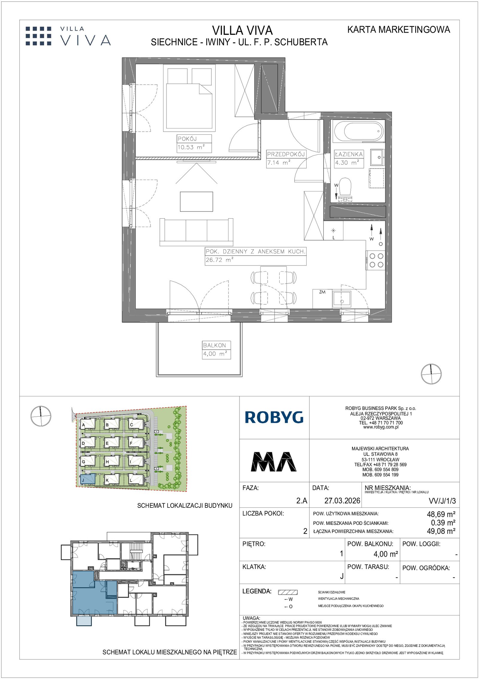 Rzut VV/J/1/3 — Villa Viva