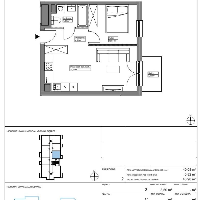 Rzut KR8/C/3/8 — Apartamenty Krakowska 8