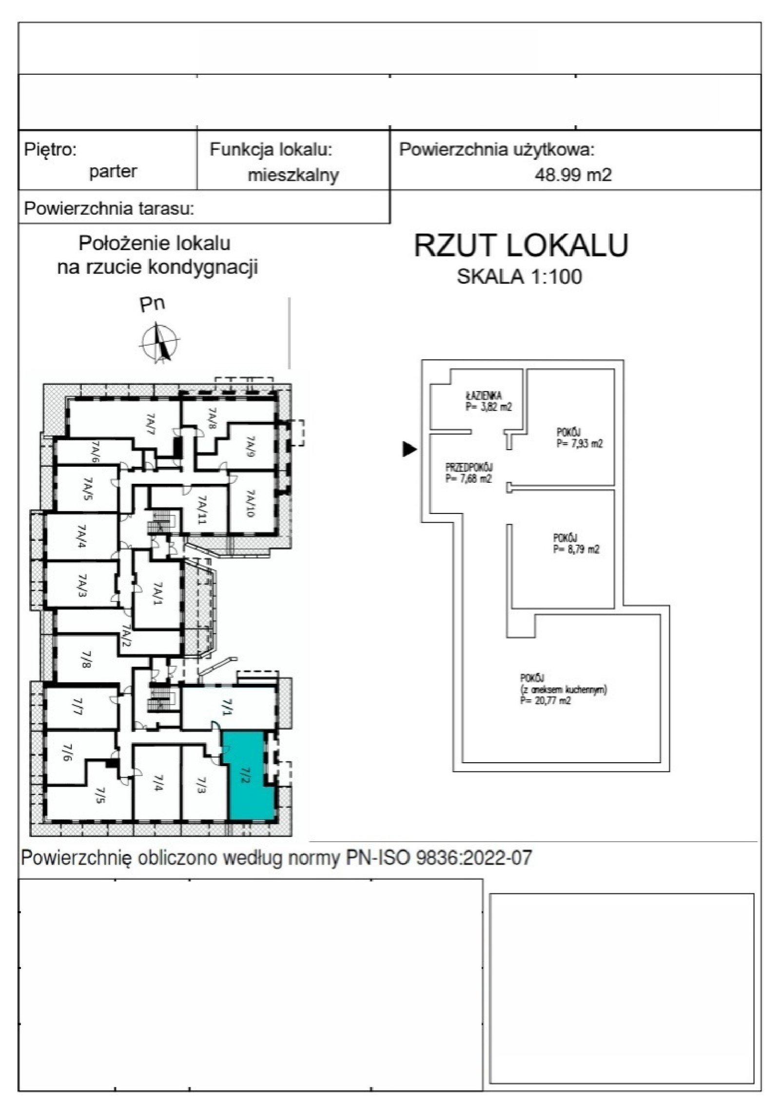 Rzut B_0_2 — Rudawska 5, 48,98 m²