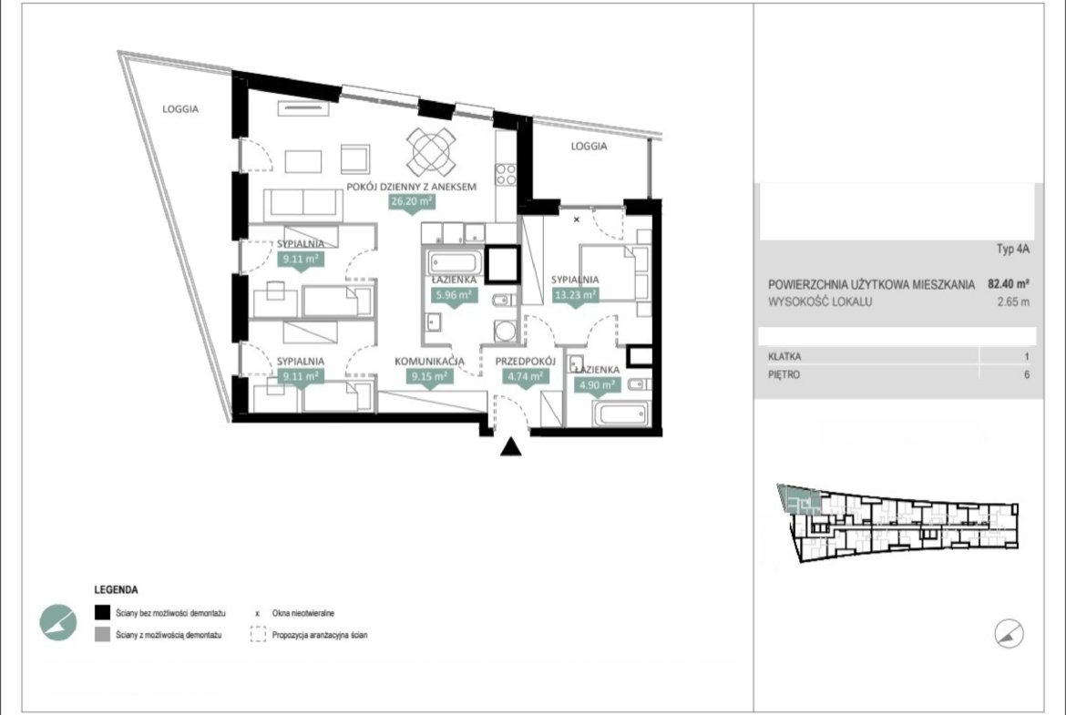 Rzut A1 42 — Swobodna Living