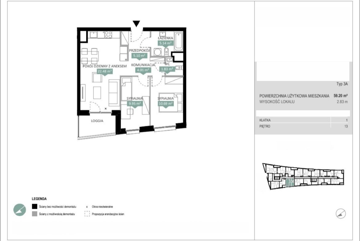 Rzut A1 87 — Swobodna Living