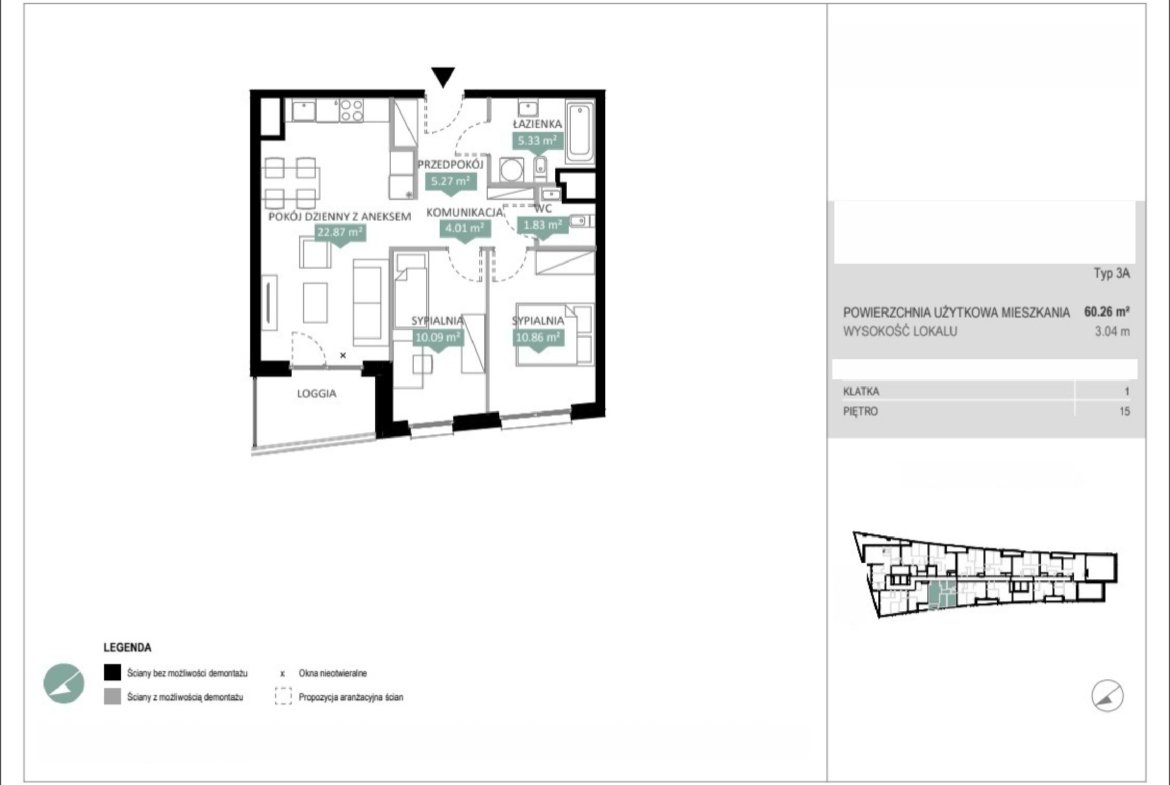 Rzut A1 100 — Swobodna Living