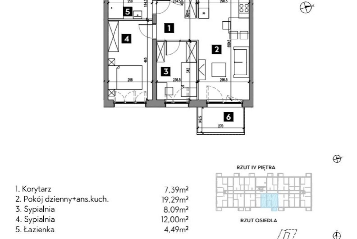 Rzut B1/4/9 — Osiedle Metr Kwadrat etap II