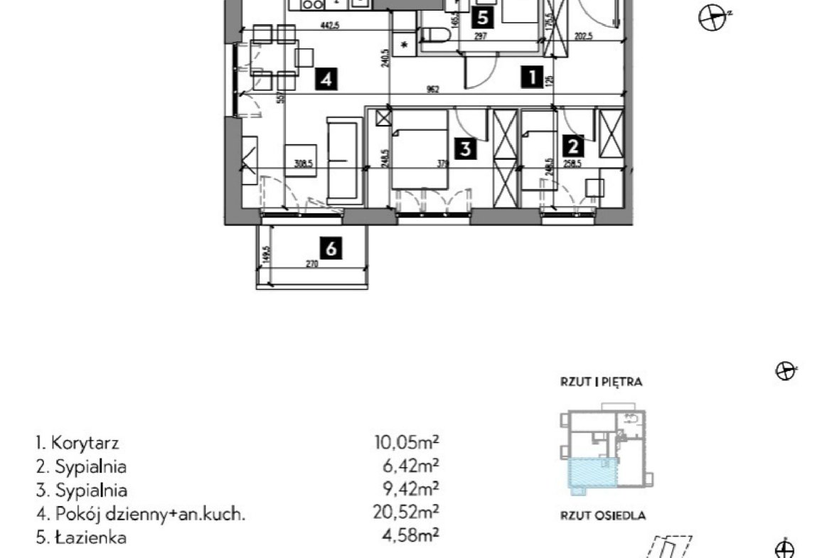 Rzut B2/1/5 — Osiedle Metr Kwadrat etap II