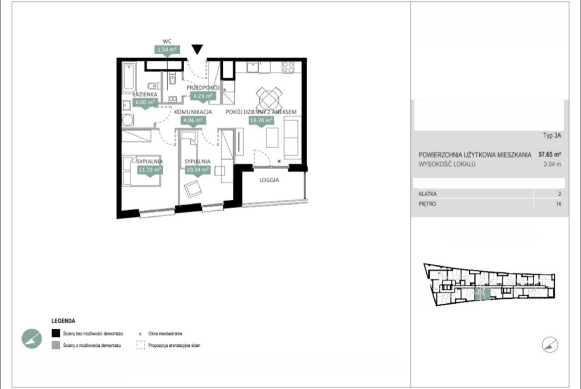 Rzut A2 254 — Swobodna Living