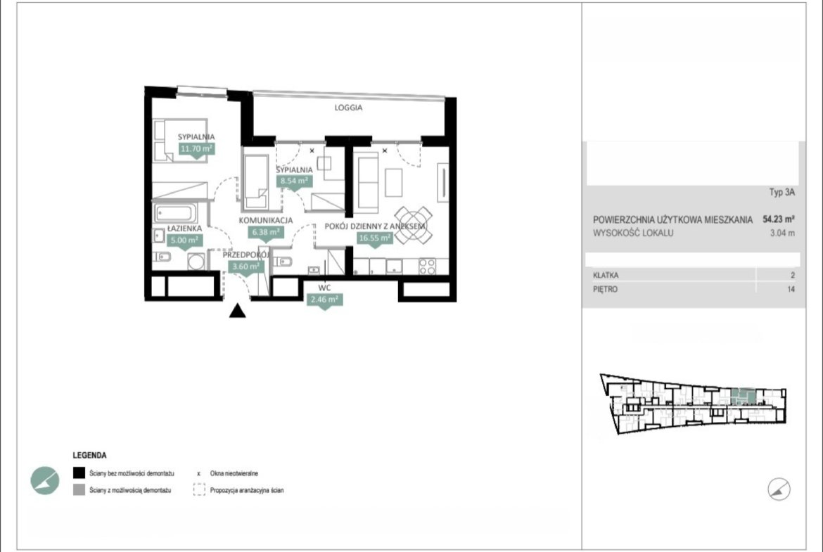 Rzut A2 258 — Swobodna Living